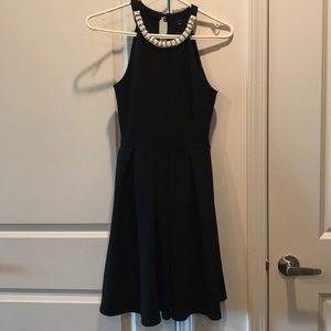 Black knee length cocktail dress